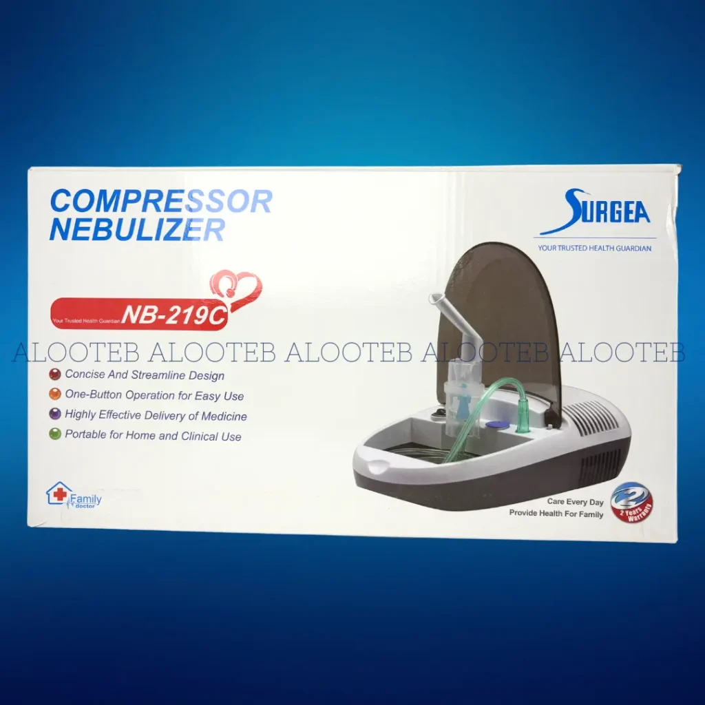خرید دستگاه نبولایزر کمپرسوری Surgea (سرجیا) مدل NB-219c - فروشگاه الو طب